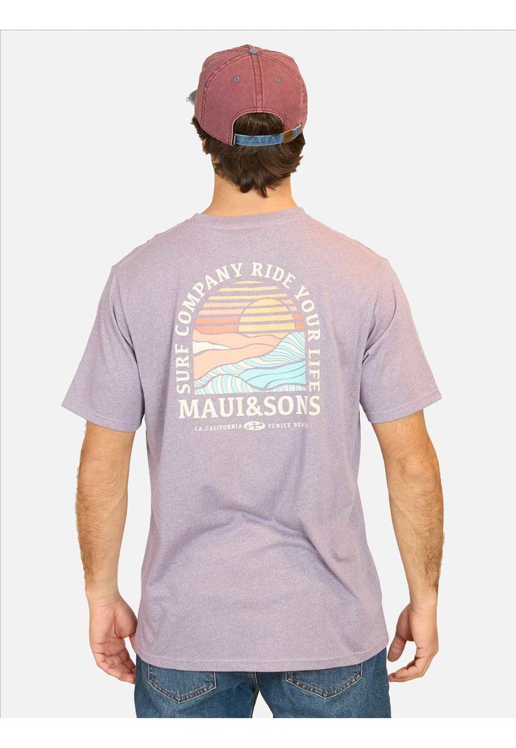 Polera MC Surf Company Morado Hombre Maui And Sons-1