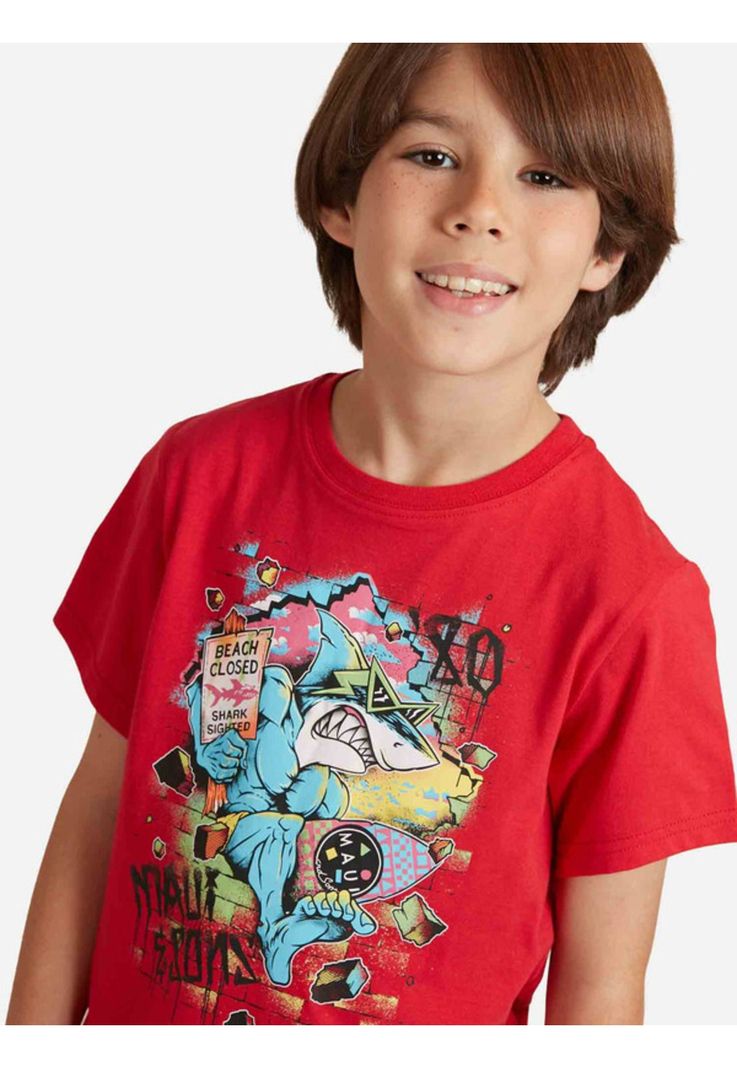 Polera No Limimt Niño Rojo Maui And Sons-2