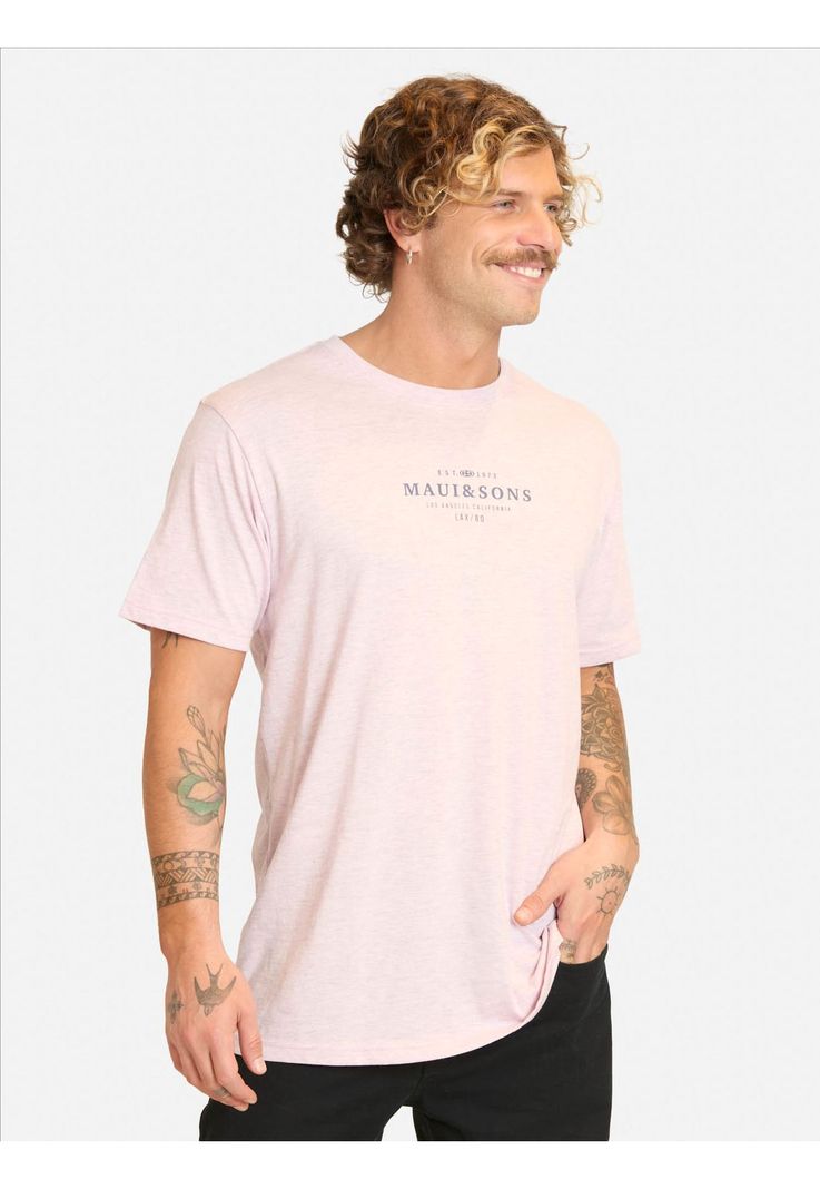 Polera MC Tivamo Rosado Hombre Maui And Sons S