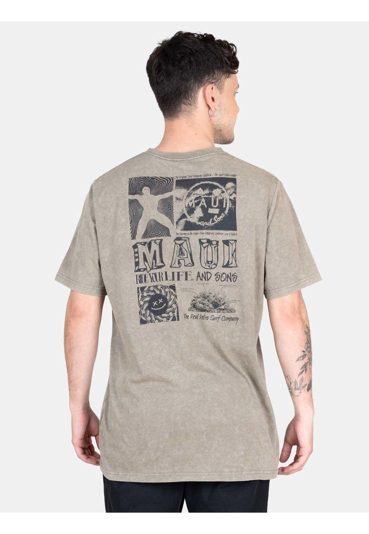 Polera MC Flow Verde Hombre Maui And Sons-1