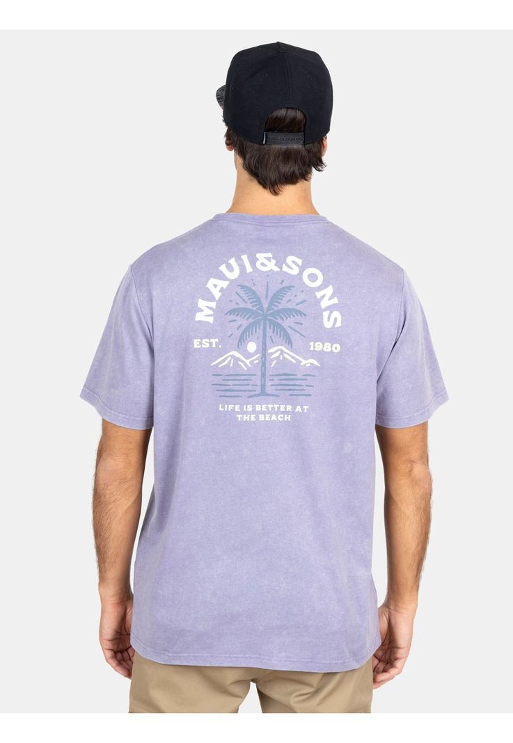 Polera MC Established Tees  Morado Hombre Maui And Sons-1