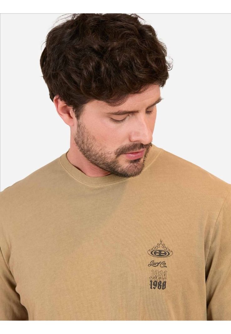 Polera ML Surf Co Hombre Khaki Maui And Sons-2