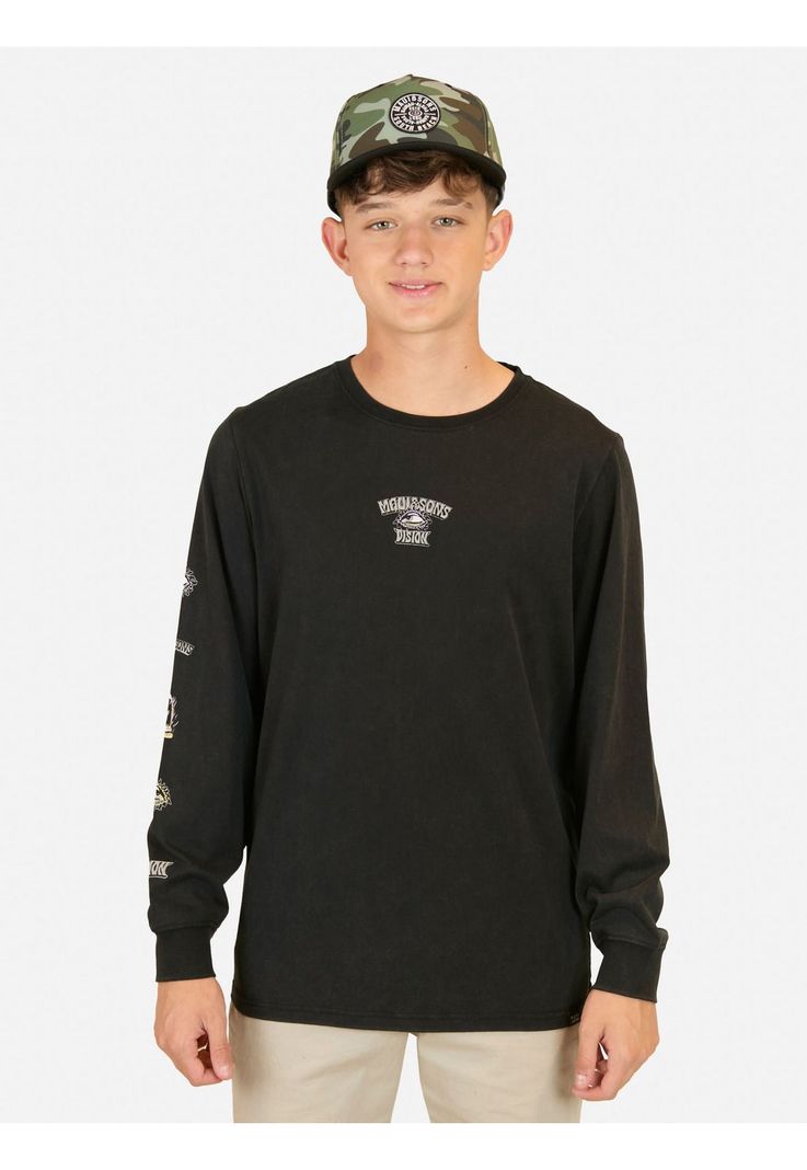 Polera ML Jungle Negro Infantil Maui And Sons-0
