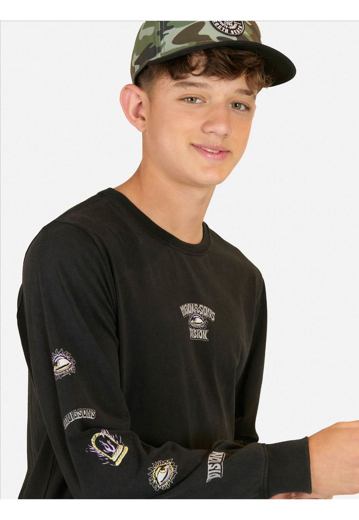 Polera ML Jungle Negro Infantil Maui And Sons-2