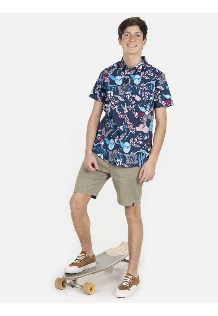 Camisa MIXED FOLIAGE Juvenil Multicolor Maui and Sons-2