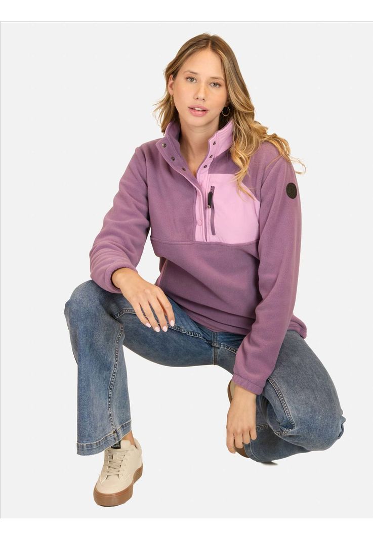 Poleron Micropolar Palm Morado Mujer Maui And Sons-3