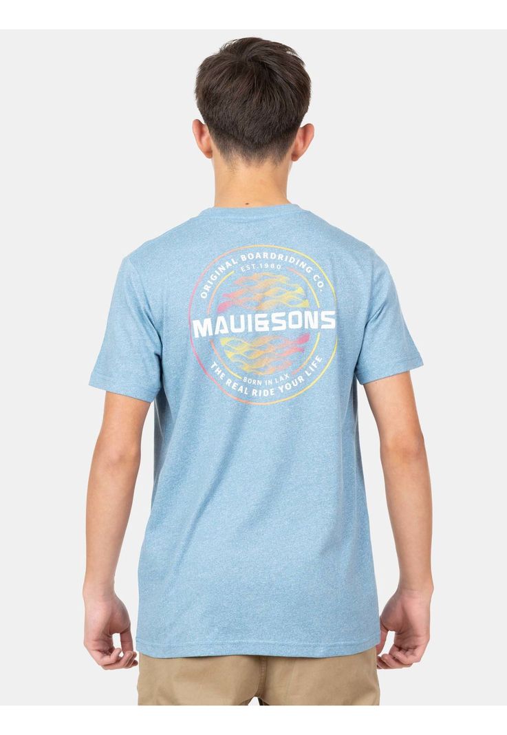 Polera MC The Real Ride Celeste Infantil Maui And Sons-1