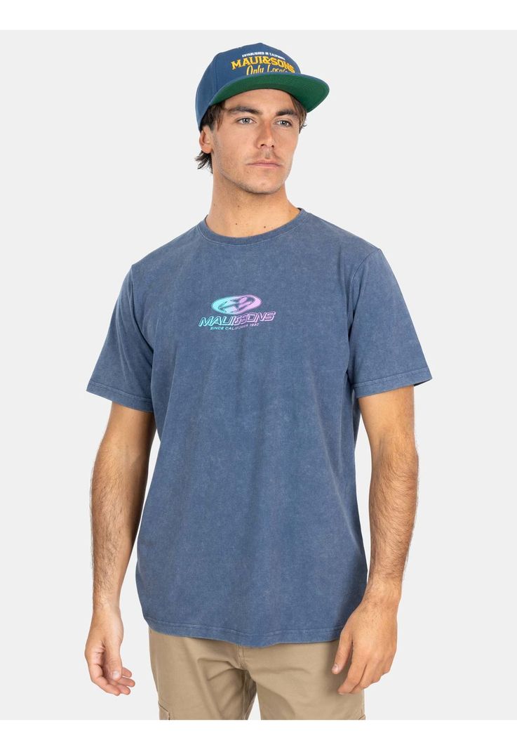 Polera MC Throwback Tide Azul Hombre Maui And Sons-0