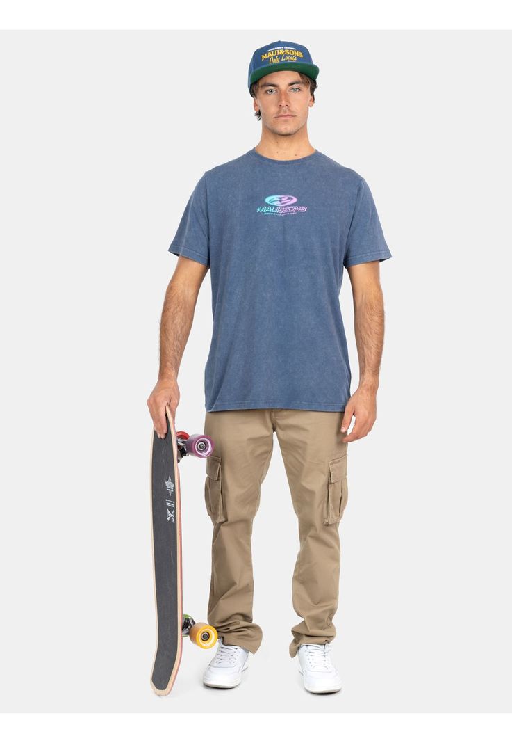 Polera MC Throwback Tide Azul Hombre Maui And Sons-3