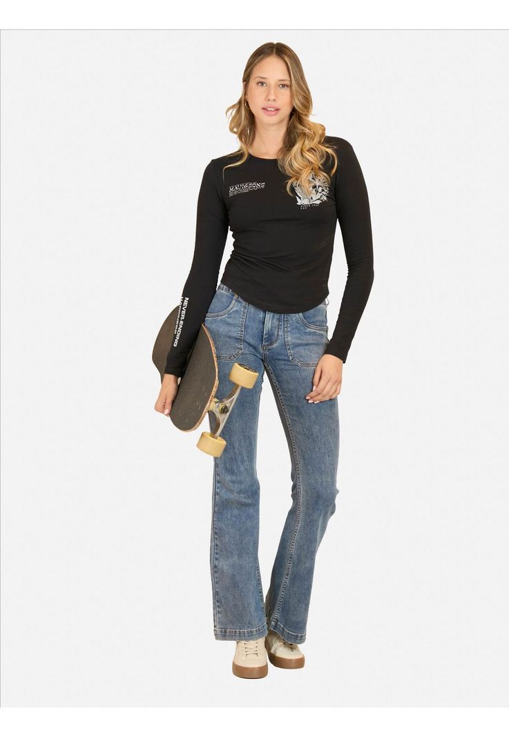 Polera ML Racer Negro Mujer Maui And Sons-3