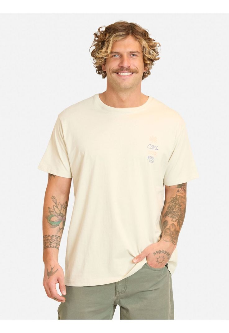 Polera MC Baniw Beige Hombre Maui And Sons S