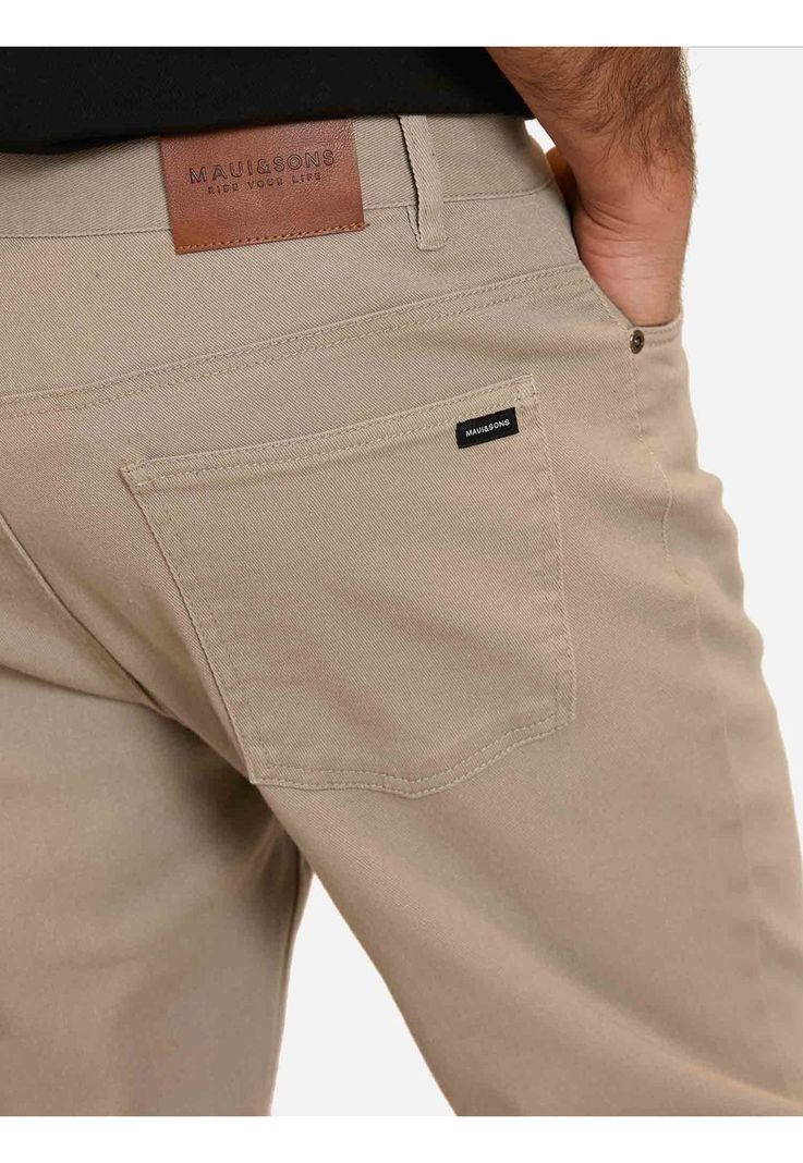 Pantalon Clasico Waikiki Beige Hombre Maui And Sons-3
