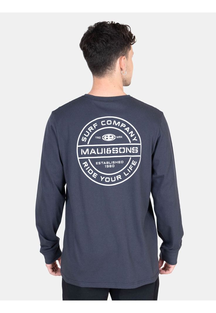 Polera ML Mystic Gris Hombre Maui And Sons-1
