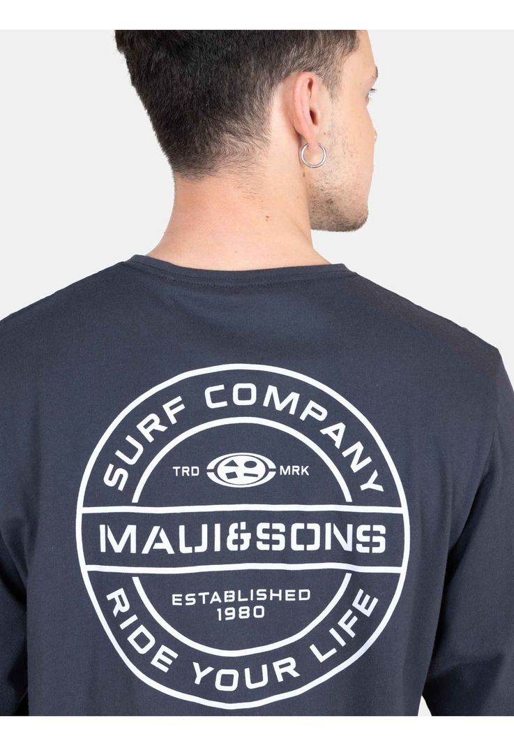 Polera ML Mystic Gris Hombre Maui And Sons-2