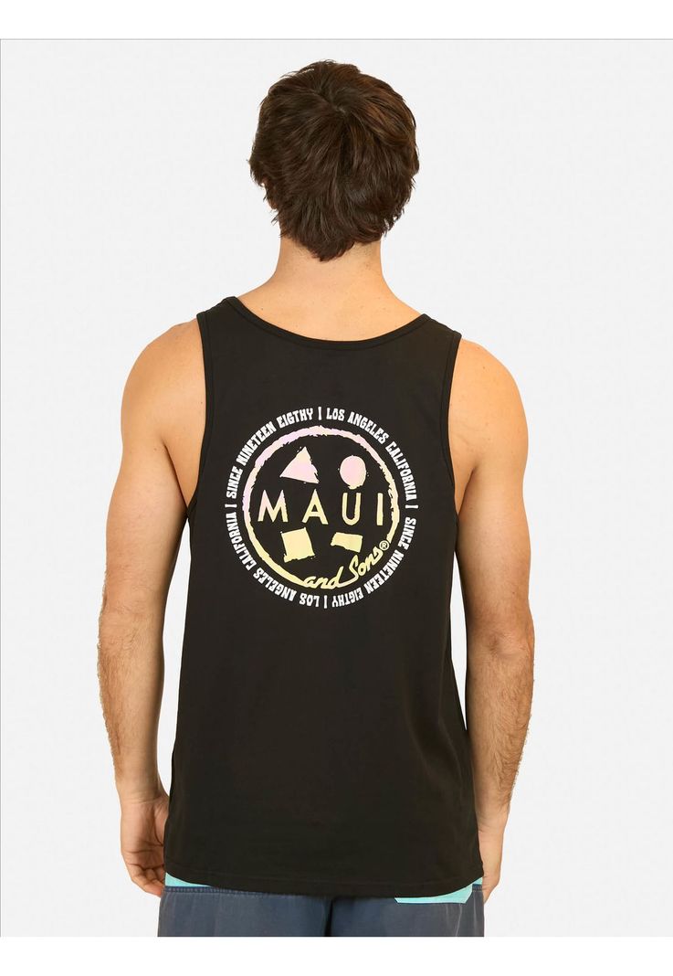 Polera SM Vintage Gradient Negro Hombre Maui And Sons-1