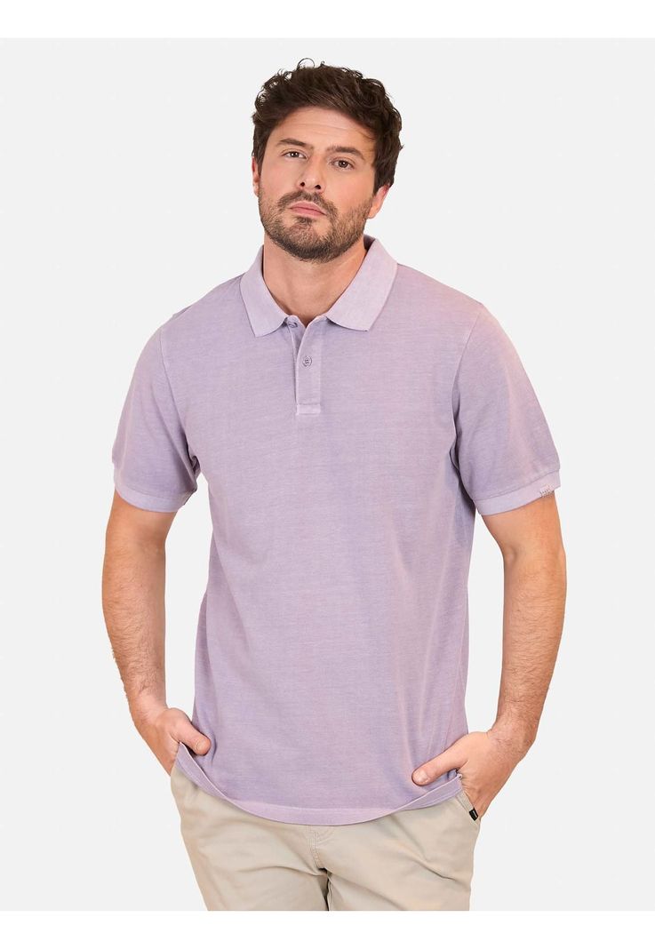 Polera MC Pique Diry Dye  Morado Hombre Maui And Sons-0