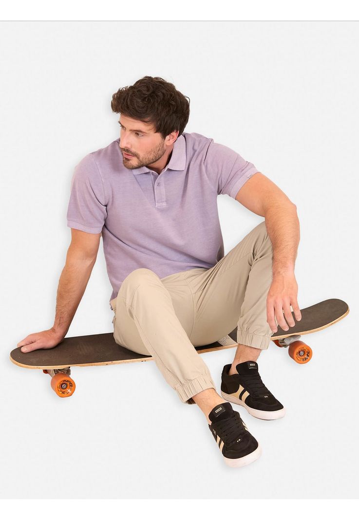 Polera MC Pique Diry Dye  Morado Hombre Maui And Sons-3