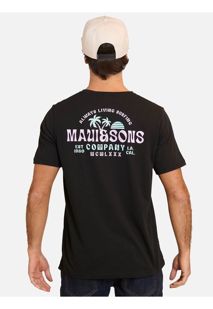 Polera MC Always Living Surfing Negro Hombre Maui And Sons-1