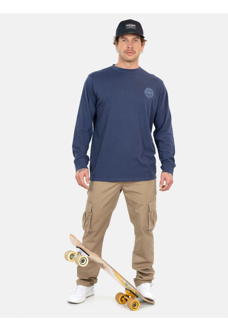 Polera ML Ride Your Life Hombre Azul Maui And Sons-3
