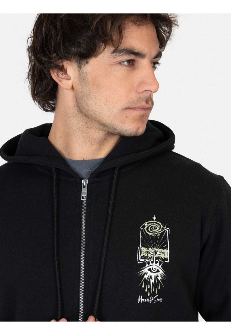 Poleron FZ Wave Negro Hombre Maui And Sons-2