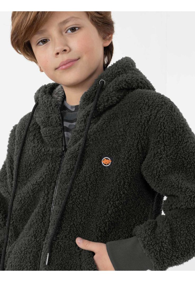 Poleron SOFT CLASSIC SHERPA Niño Verde Maui and Sons-1