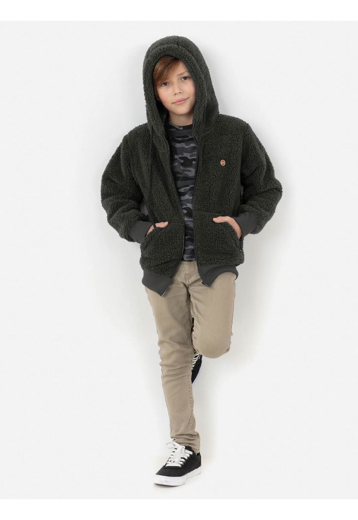 Poleron SOFT CLASSIC SHERPA Niño Verde Maui and Sons-2
