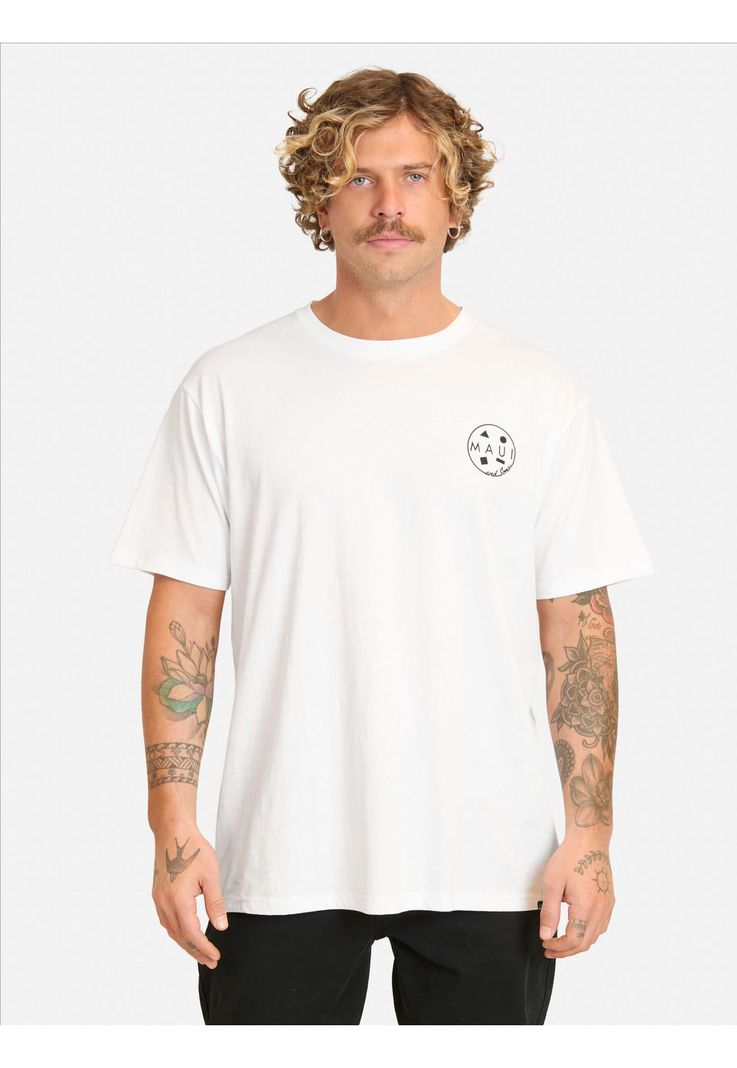 Polera MC Yanika Blanco Hombre Maui And Sons S