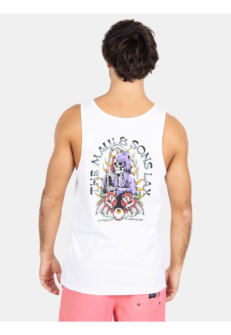 Polera SM Kalaka Flowers Blanco Hombre Maui And Sons-1