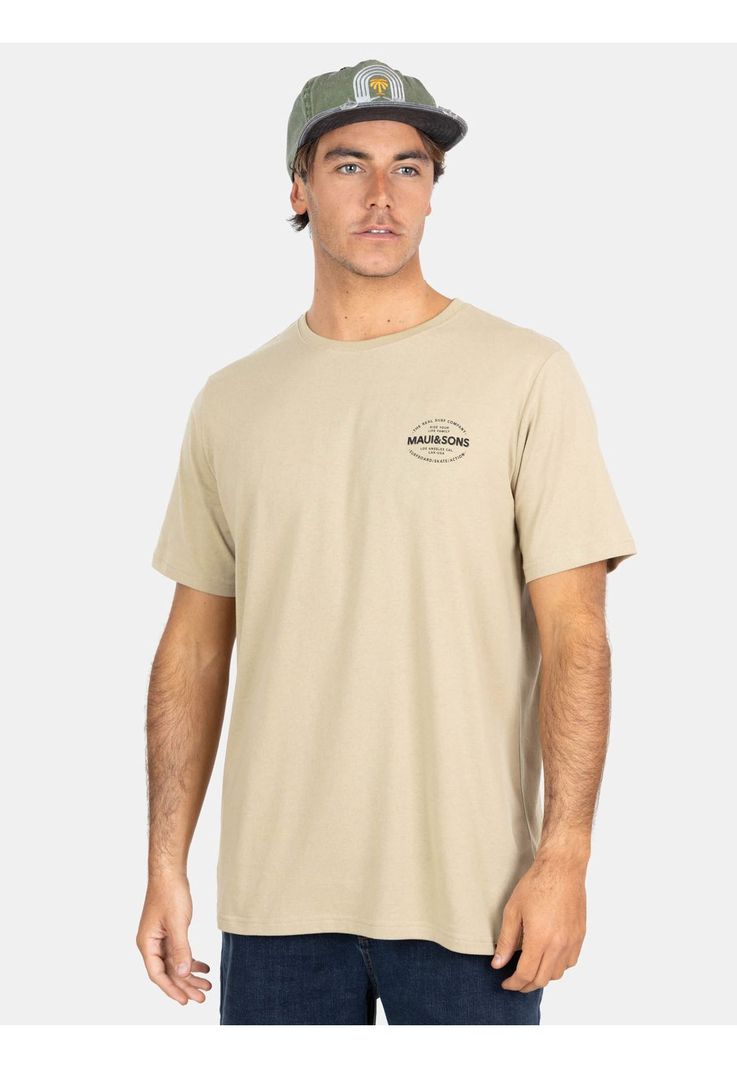 Polera MC Surf Skate Action Café Hombre Maui And Sons-0