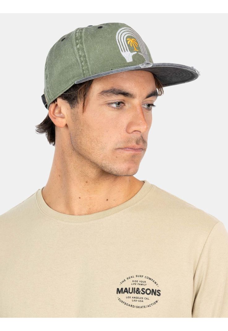 Polera MC Surf Skate Action Café Hombre Maui And Sons-3