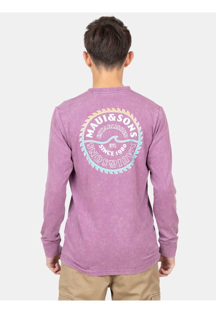 Polera ML Sprocket Maui Burdeo Infantil Maui And Sons-1