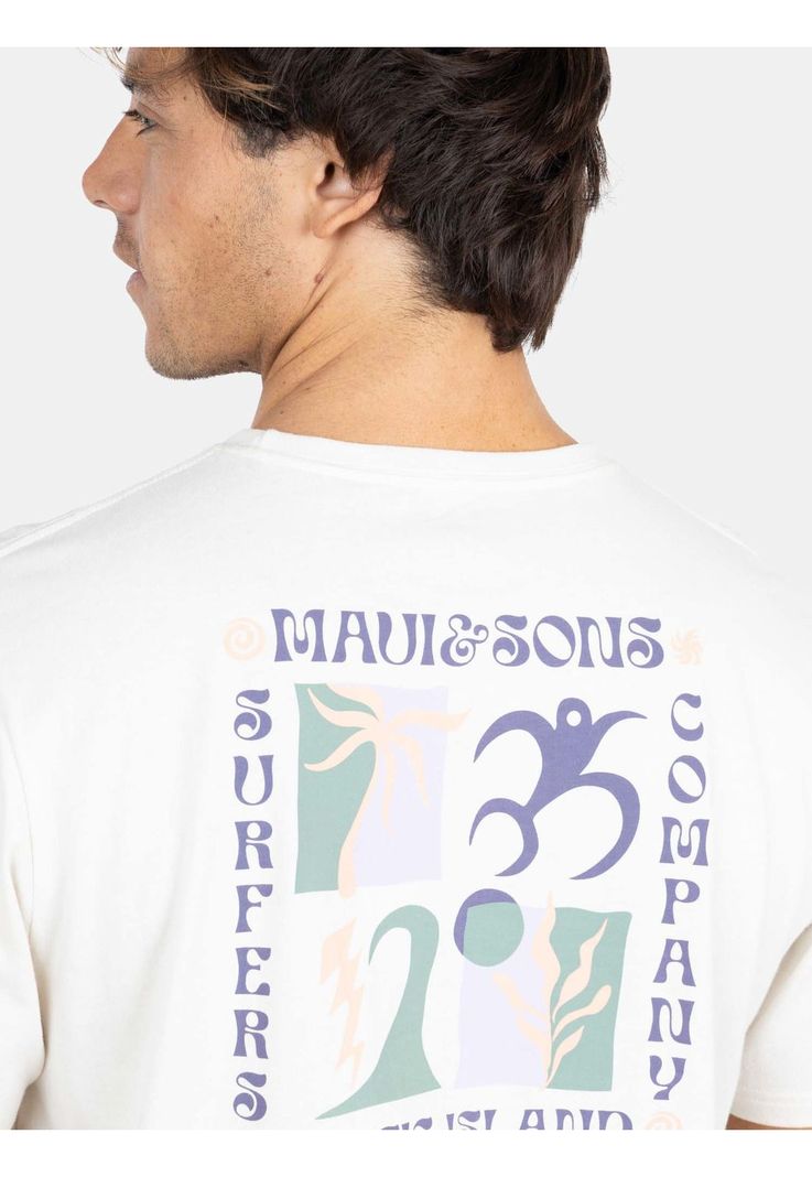 Polera MC Island Magic Surf Tees  Beige Hombre Maui And Sons-3
