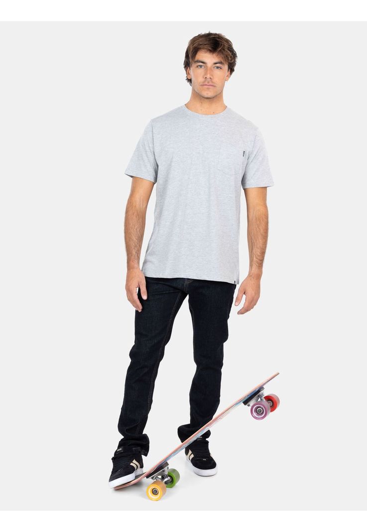 Polera MC Pocket Labels Gris Hombre Maui And Sons-3
