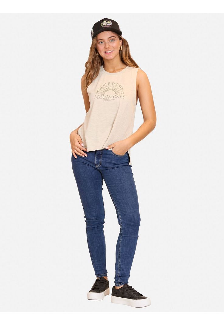 Polera MC Forever Trusting Beige Mujer Maui And Sons-2