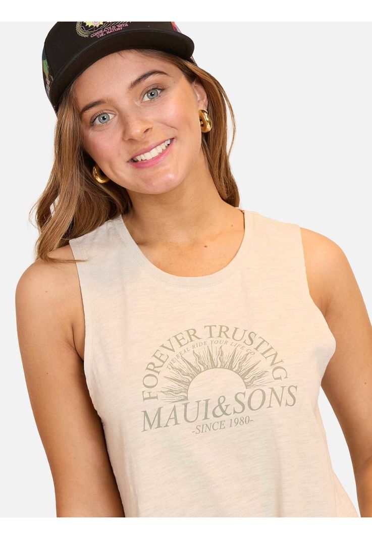 Polera MC Forever Trusting Beige Mujer Maui And Sons-3