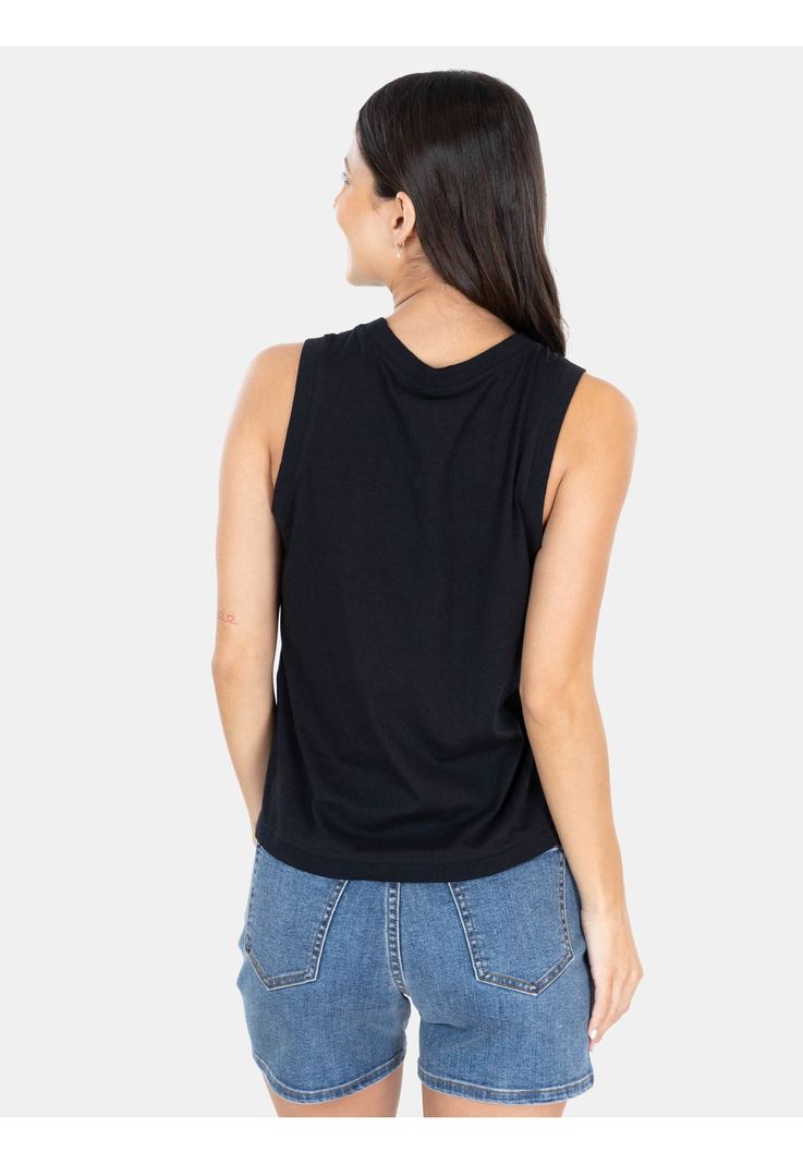 Polera MC Open Your Mind Negro Mujer Maui And Sons-1