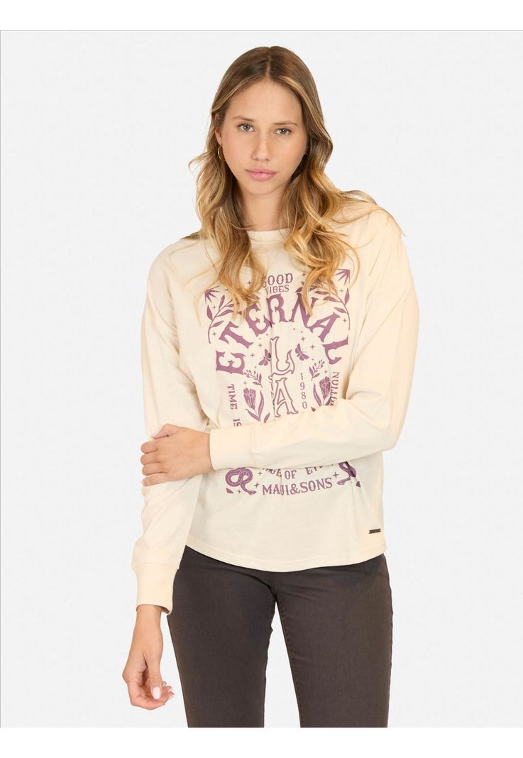 Polera ML Escap Blanco Mujer Maui And Sons-0