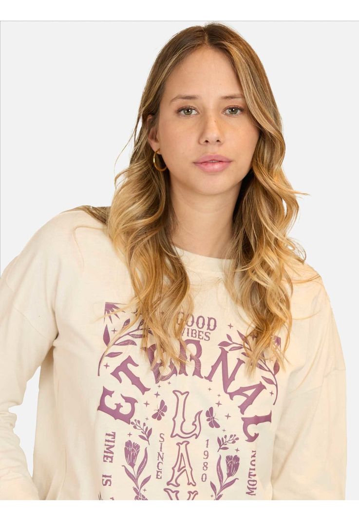 Polera ML Escap Blanco Mujer Maui And Sons-2