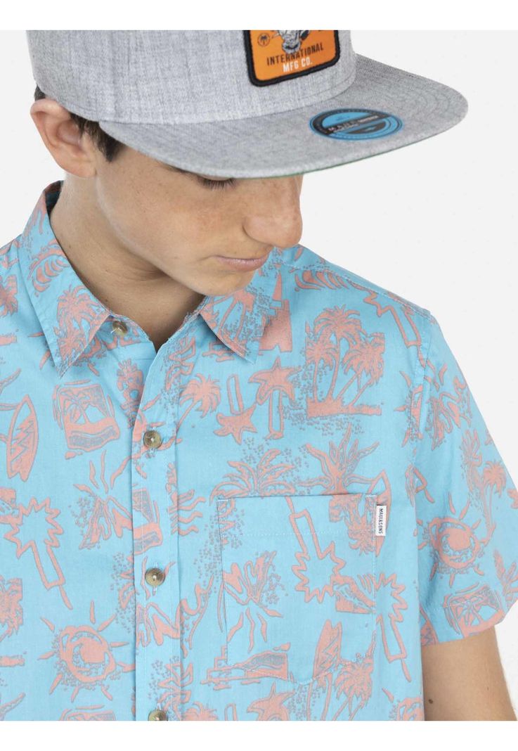 Camisa HIBISCUS ART Juvenil Multicolor Maui and Sons-1
