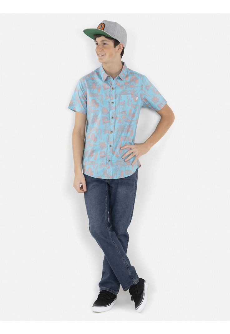Camisa HIBISCUS ART Juvenil Multicolor Maui and Sons-2