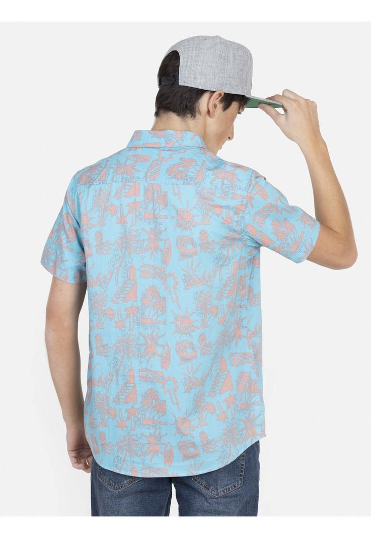 Camisa HIBISCUS ART Juvenil Multicolor Maui and Sons-3