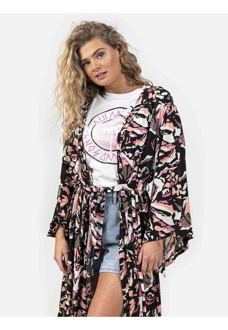Blusa ABSTRACT ART KIMONO Mujer Multicolor Maui and Sons-0