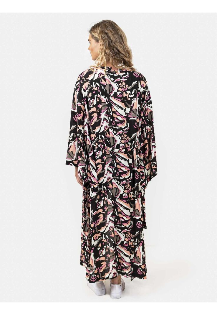 Blusa ABSTRACT ART KIMONO Mujer Multicolor Maui and Sons-1