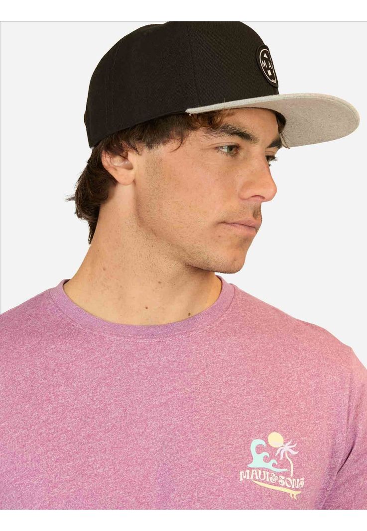 Polera MC Maui Beach Burdeo Hombre Maui And Sons-3