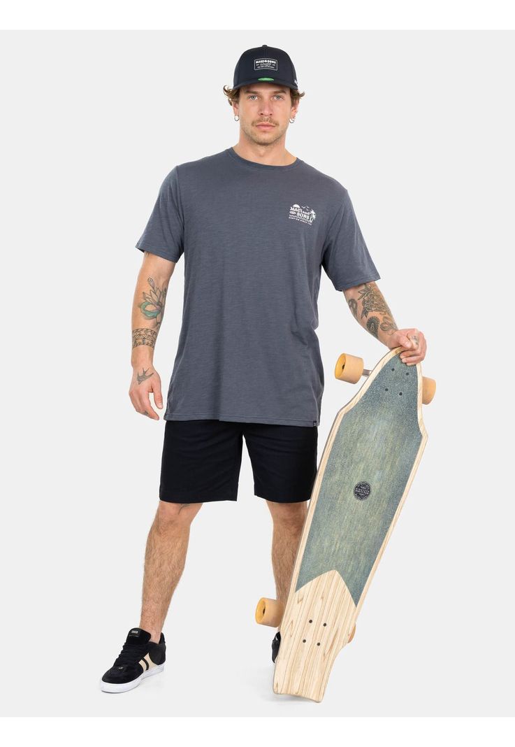 Polera MC Surfing Since  Gris Hombre Maui And Sons-2
