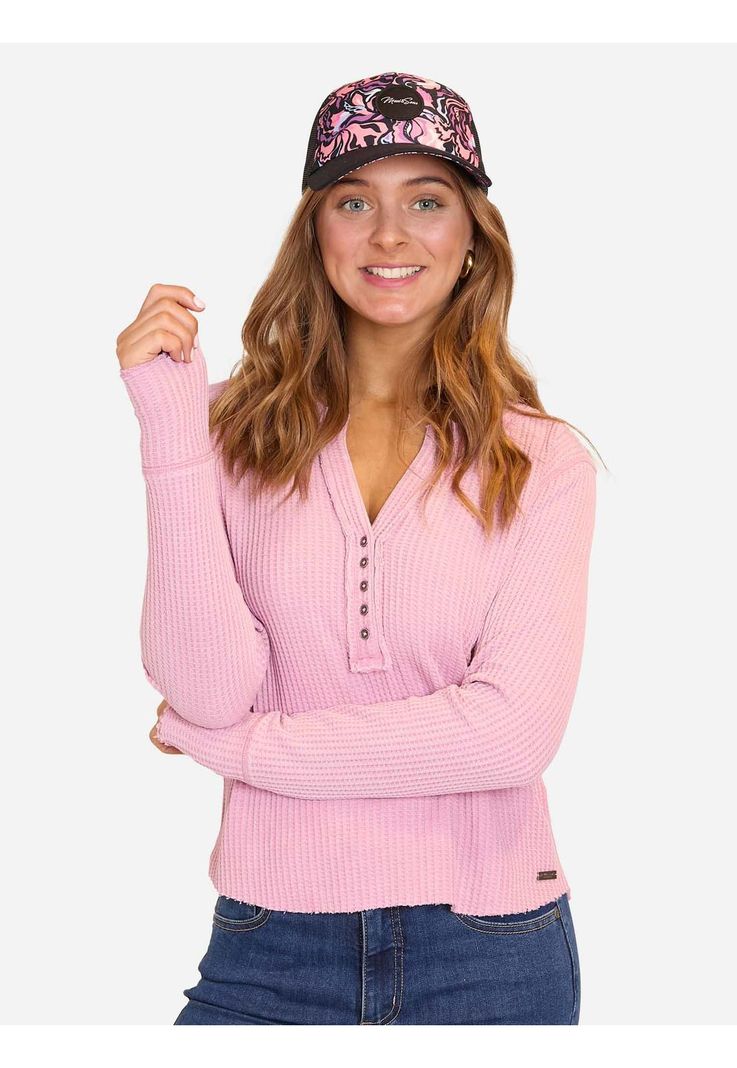 Poleron Bonded Wcky Crew Neck Rosado Mujer Maui and Sons-0