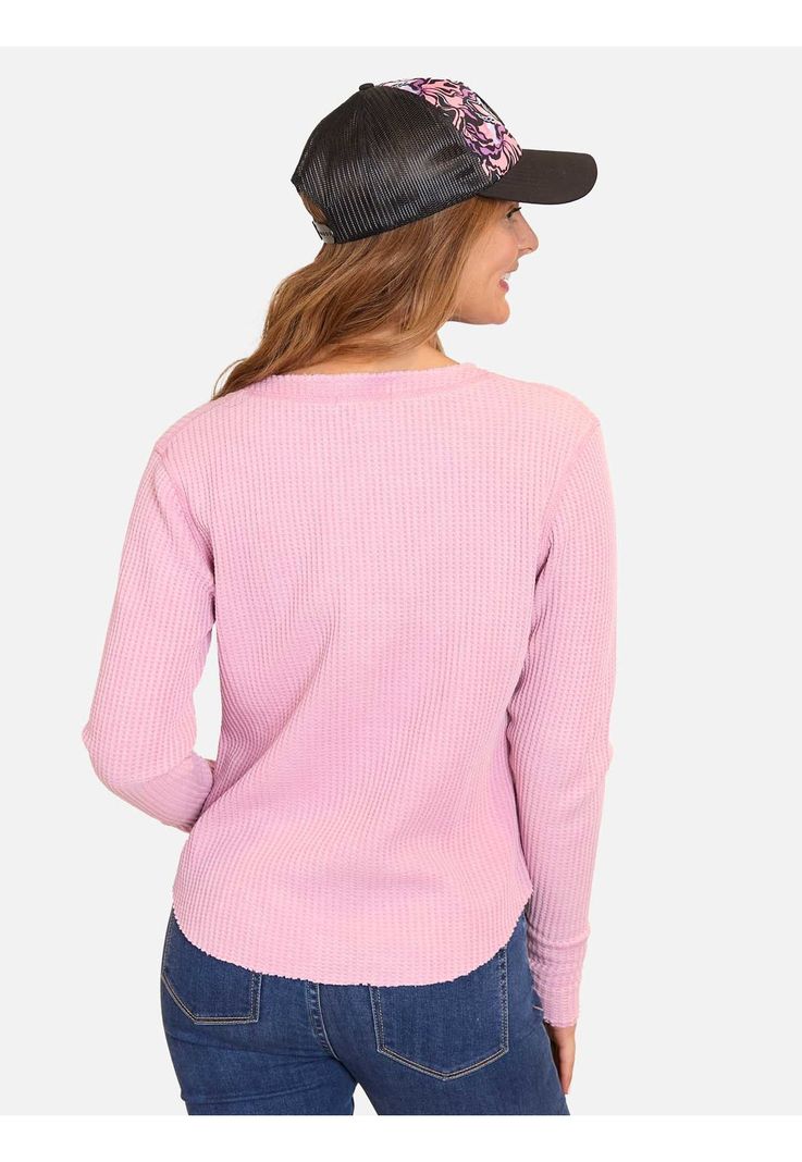 Poleron Bonded Wcky Crew Neck Rosado Mujer Maui and Sons-1