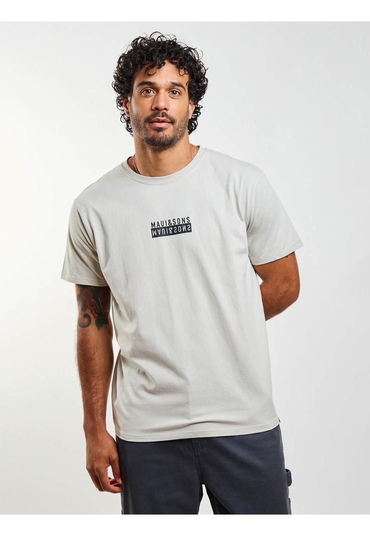 Polera MC Floor is lava Beige Hombre Maui And Sons S