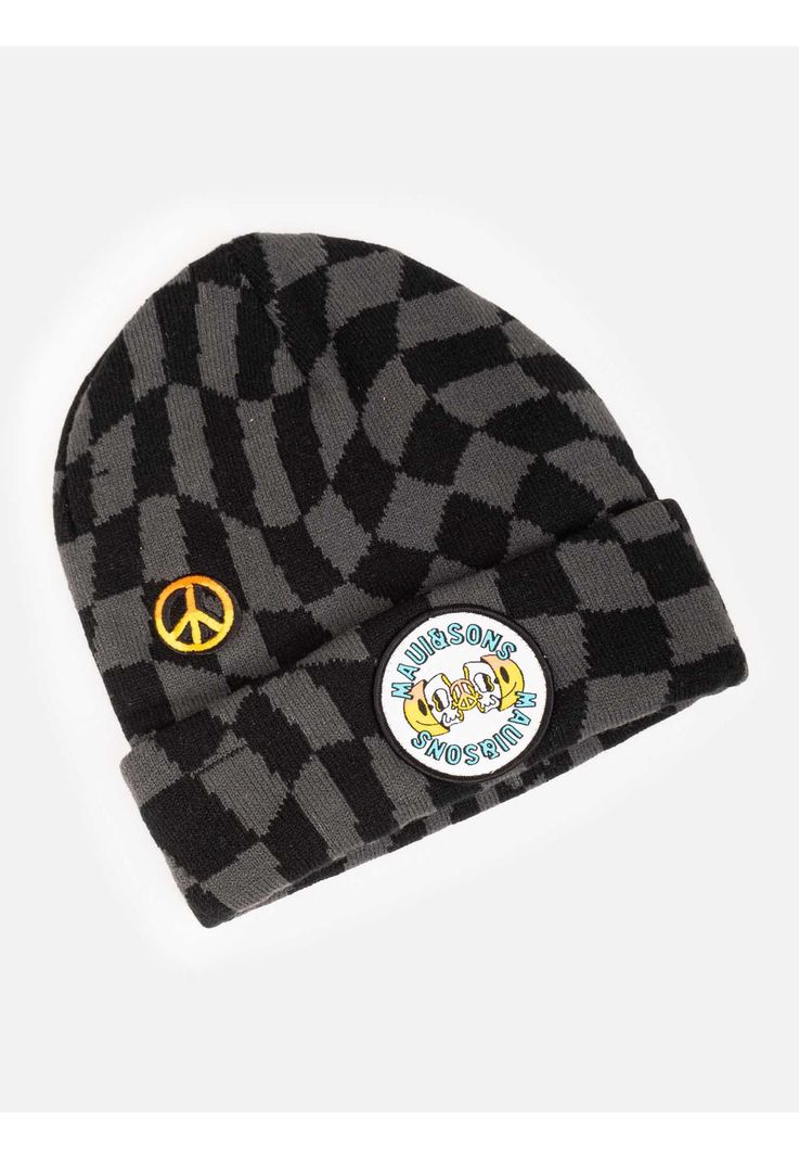 Gorro Inside Peace Beanie Negro Niño Maui And Sons-1