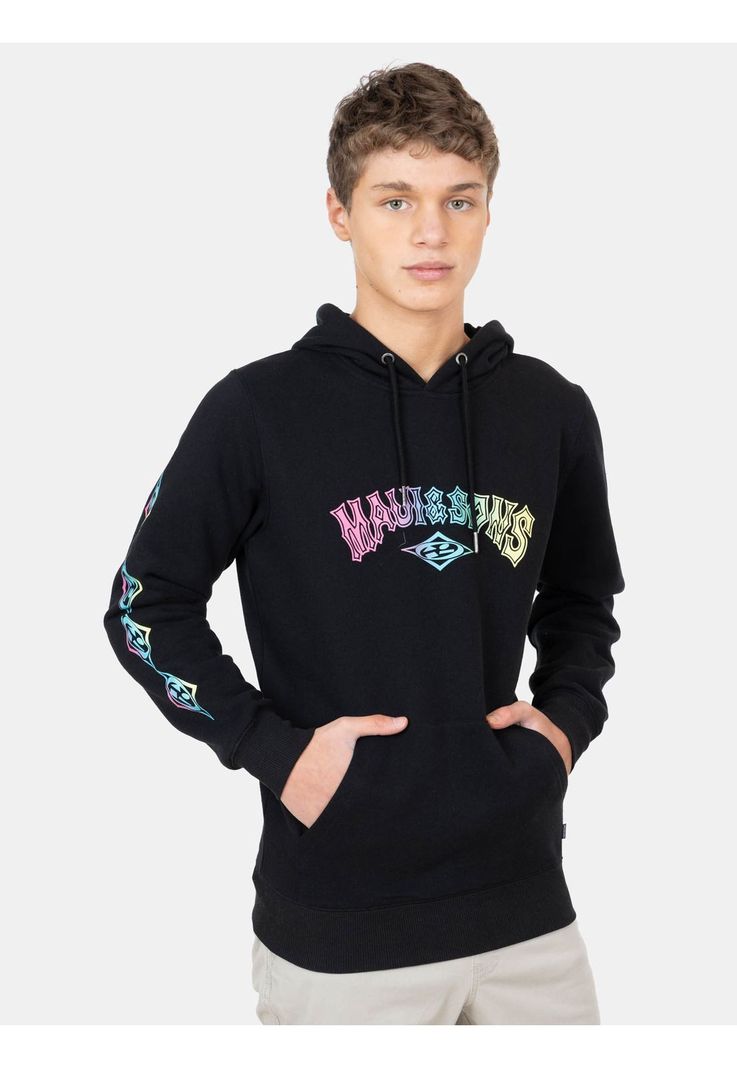 Poleron Canguro Sawyer Negro Infantil Maui and Sons-0
